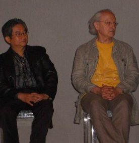 Gô Nzgzi et Moebius côte à côteazu COMICON de Naples (2007)